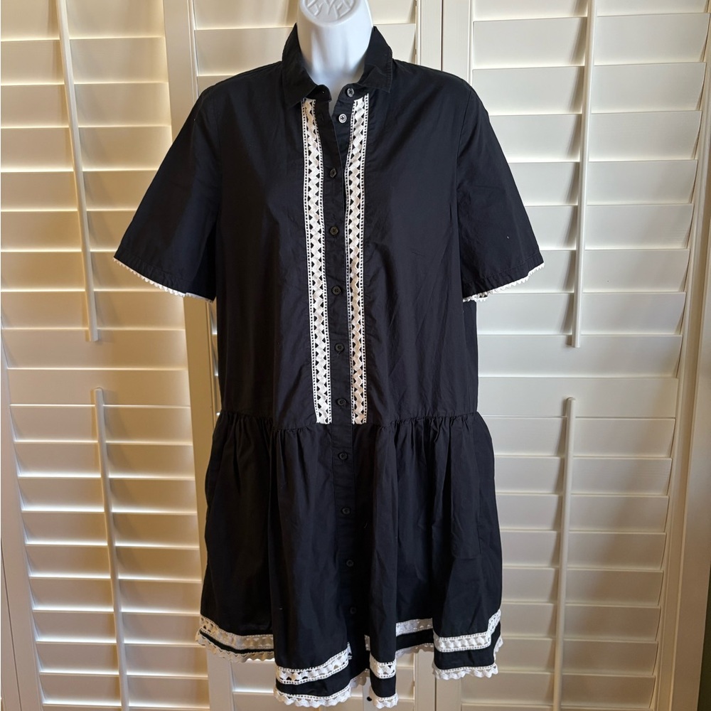 Kate Spade Black Dress with White Accents